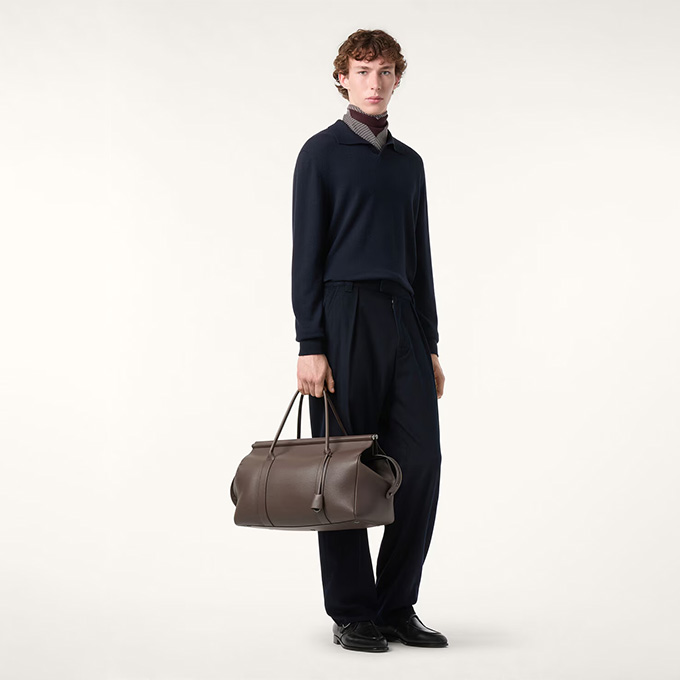 loro piana empire pure wool long sleeve polo shirt